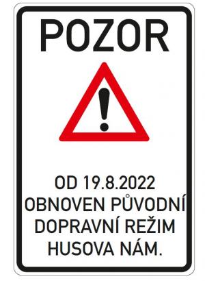 Obnova režimu na Husově náměstí 1