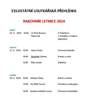 Celostátní loutkářská přehlídka - RAKOVNÍK LETNICE 2024 1